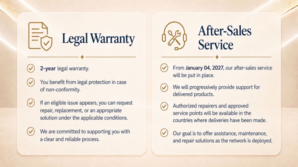 warranty & after-sales service
